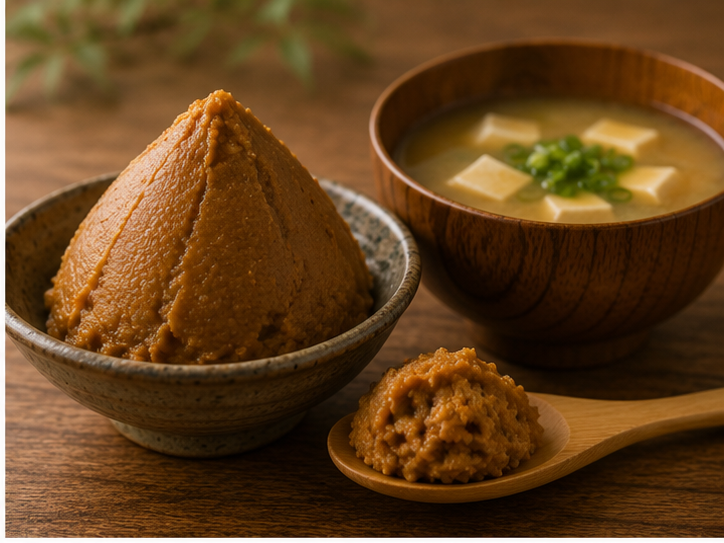 Japanese miso paste in a bowl