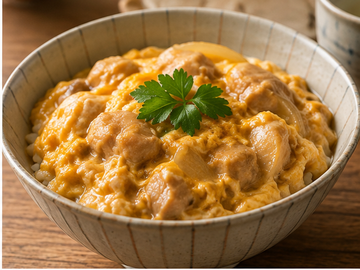 Oyakodon chicken and egg rice bowl